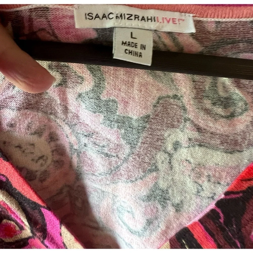 Berry Paisley 3/4 Sleeve Cardigan - Artsy Art to Wear Vibe V neck EUC L #702